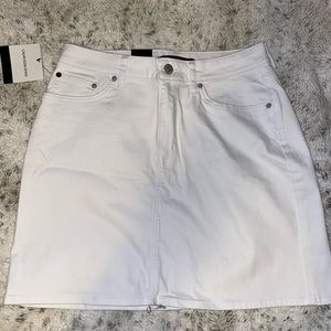Calvin Klein White Denim Skirt